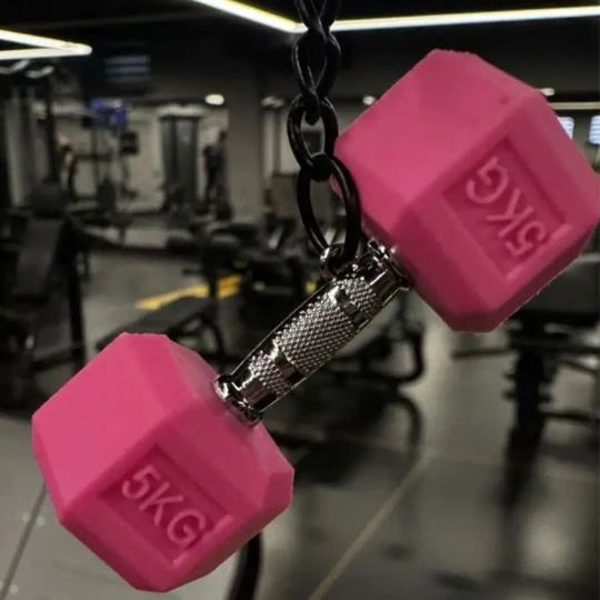 Mini Fitness Keychain Set- Dumbbell+ Plate