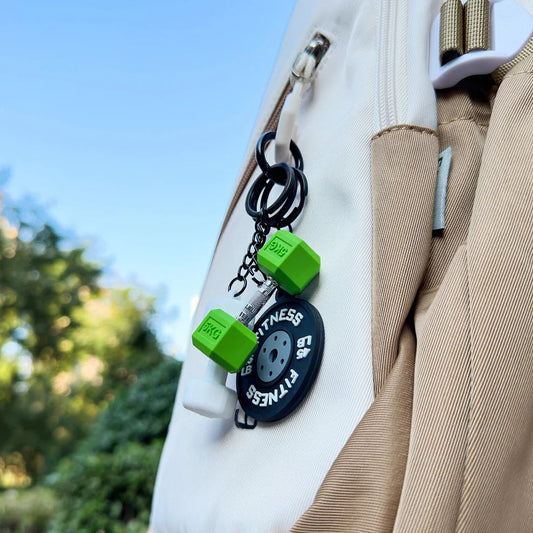 Mini Fitness Keychain Set- Dumbbell+ Plate