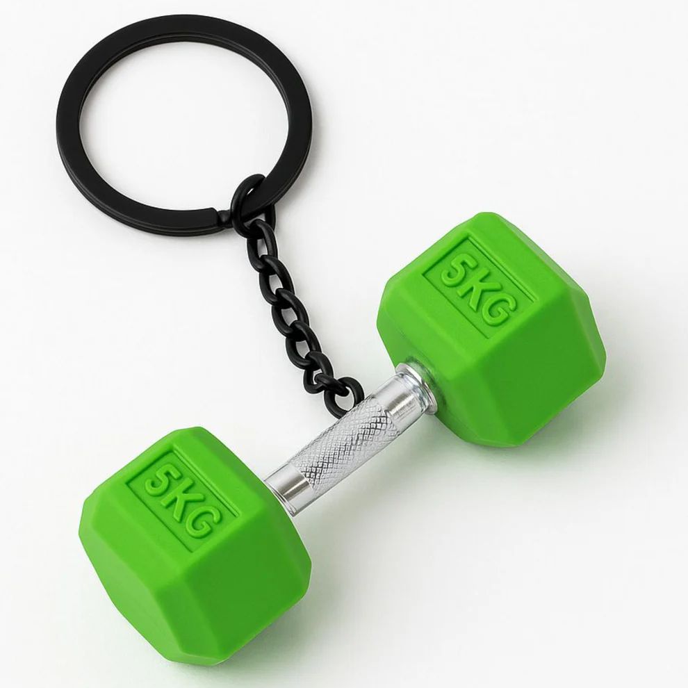 Mini Fitness Keychain Set- Dumbbell+ Plate