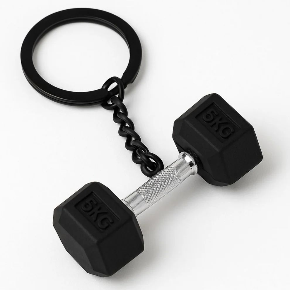 Mini Fitness Keychain Set- Dumbbell+ Plate