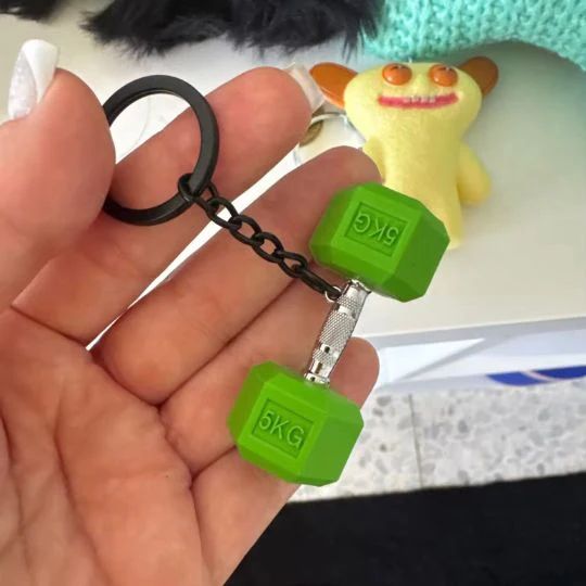 Mini Fitness Keychain Set- Dumbbell+ Plate