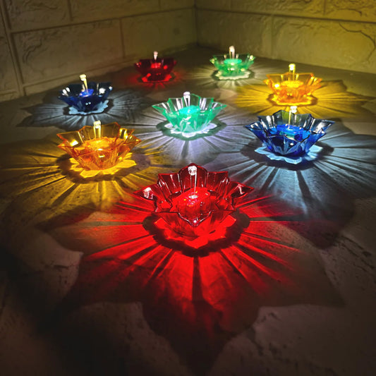 3D Reflective Diya Set- Pack of 12