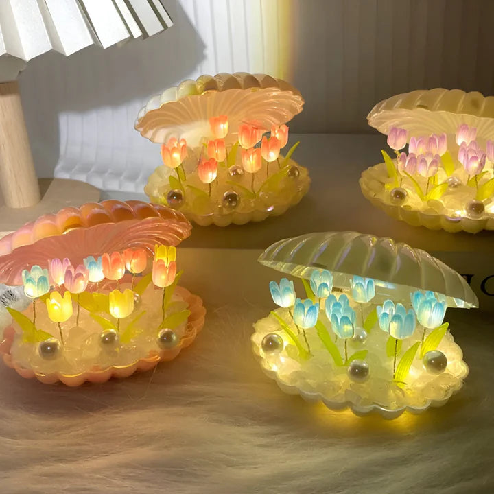 Shell Tulip Handmade Night Lamp