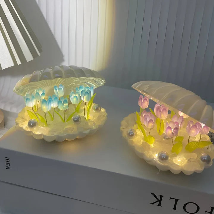 Shell Tulip Handmade Night Lamp