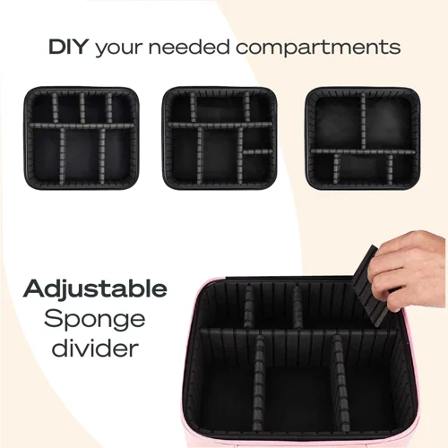 Makeup Bag With LED Mirror & Free 10x Magnifying Lens