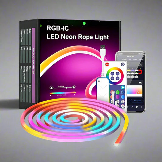 NeonGlow Smart Rope Strip Light with Music Syncing (5 Meters) by All Essentials