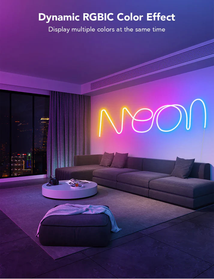 NeonGlow Smart Rope Strip Light with Music Syncing (5 Meters) by All Essentials