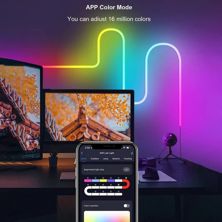 NeonGlow Smart Rope Strip Light with Music Syncing (5 Meters) by All Essentials