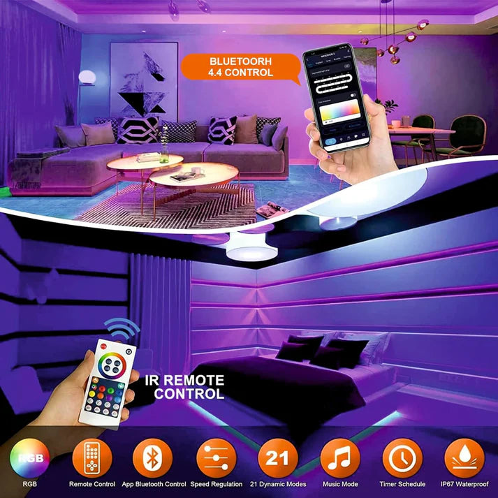 NeonGlow Smart Rope Strip Light with Music Syncing (5 Meters) by All Essentials