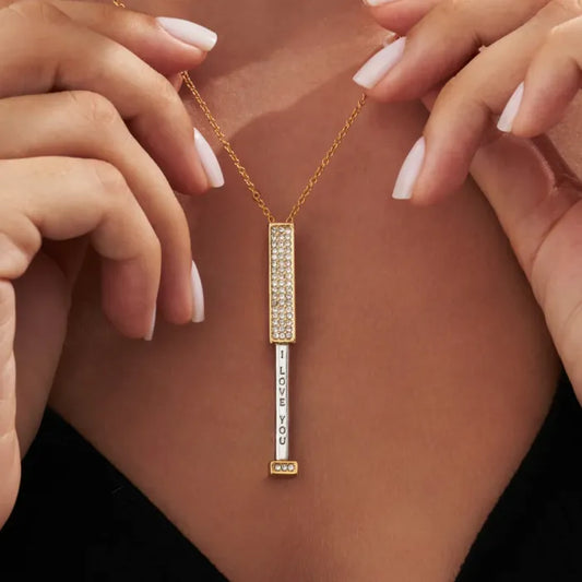 Personalized Secret Message Bar Necklace