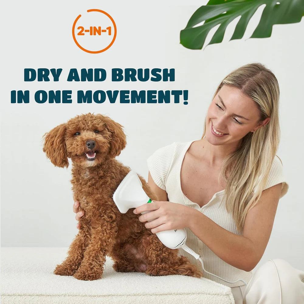 Pet Grooming Dryer Brush Combo