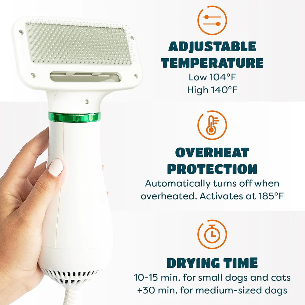Pet Grooming Dryer Brush Combo