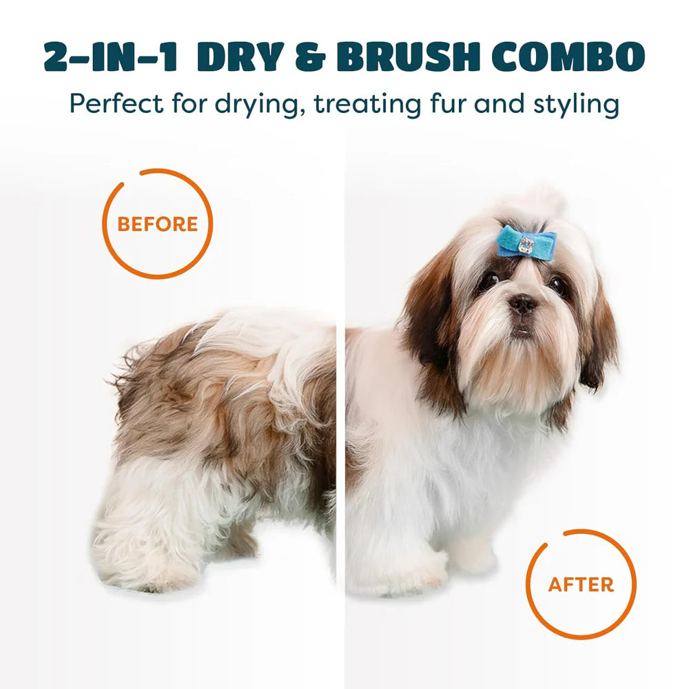 Pet Grooming Dryer Brush Combo