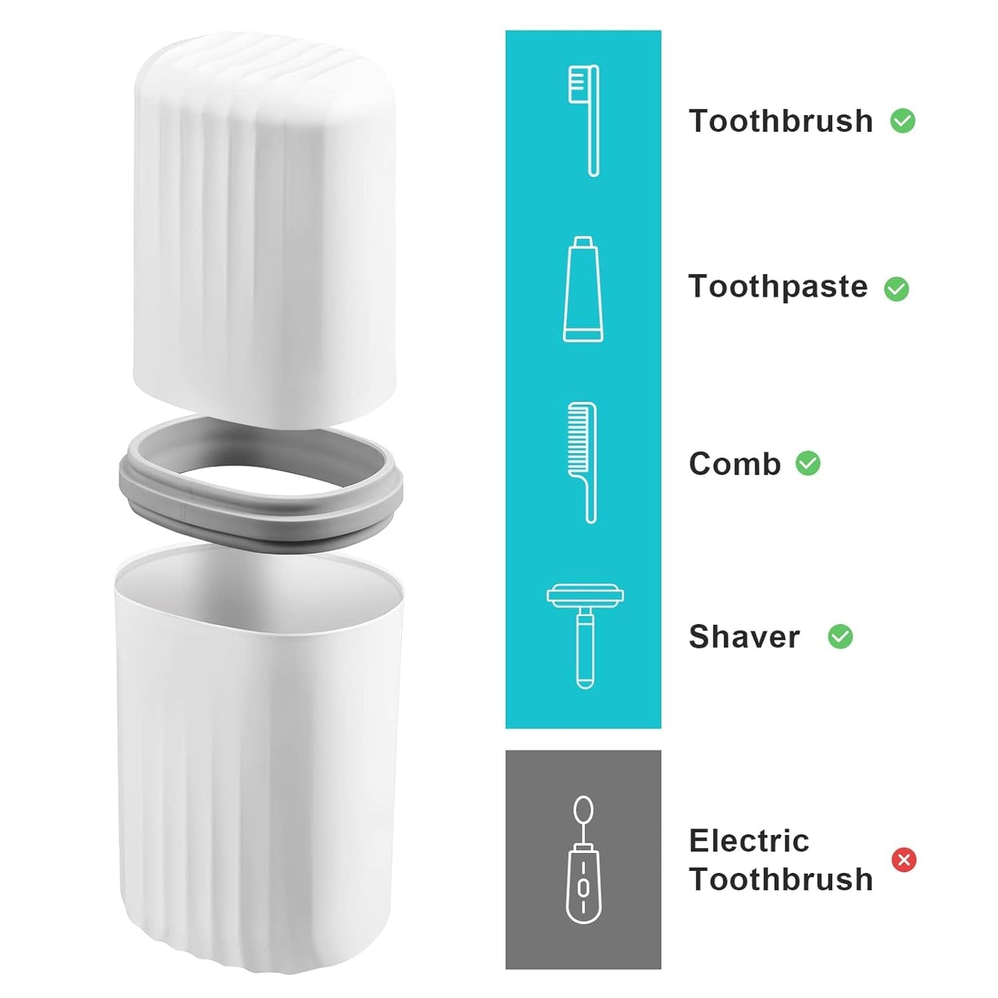 Toothbrush Holder- Pack of 2 (Multi Color)